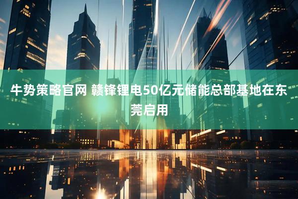 牛势策略官网 赣锋锂电50亿元储能总部基地在东莞启用